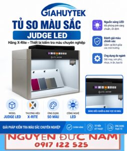 Tủ so màu sắc Judge LED X-Rite với bảng điều khiển và buồng quan sát mẫu